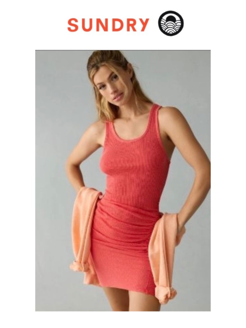 Sundry Side-Ruched Tank Dress